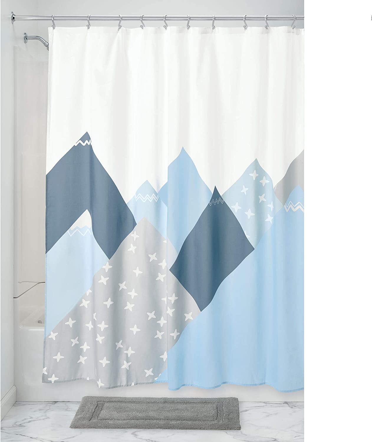 shower curtain mountains