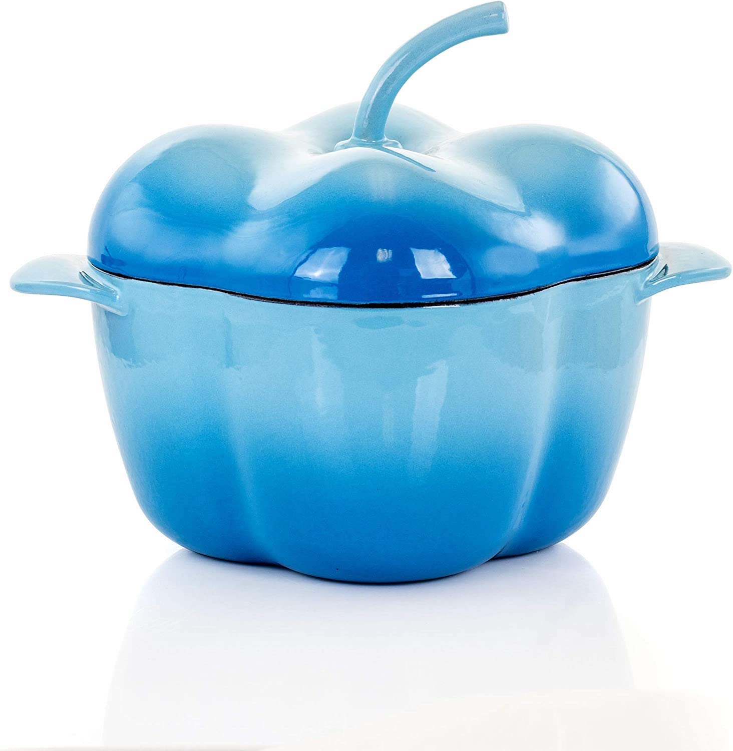 Blue pumpkin dish