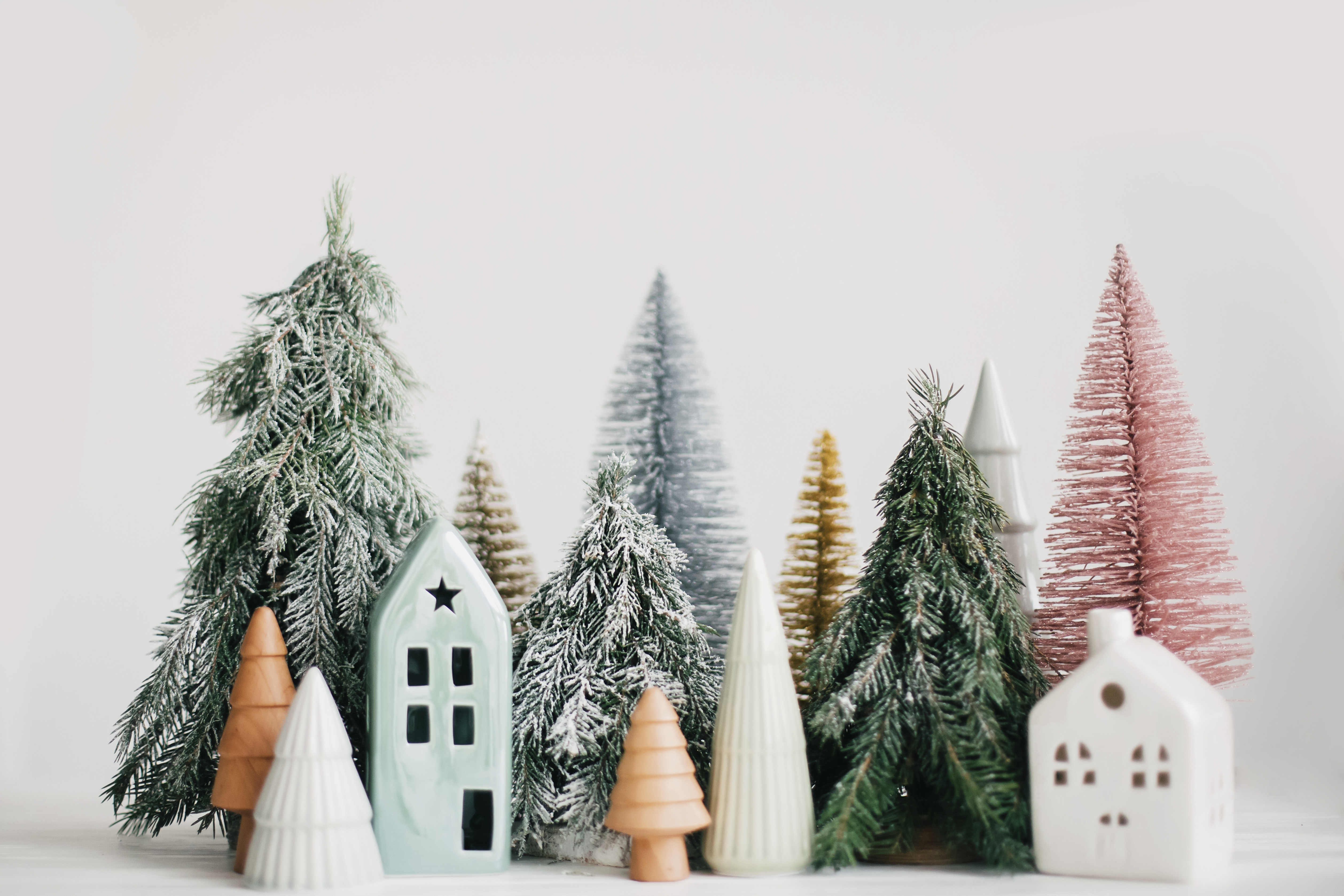 Ceramic Christmas village. 