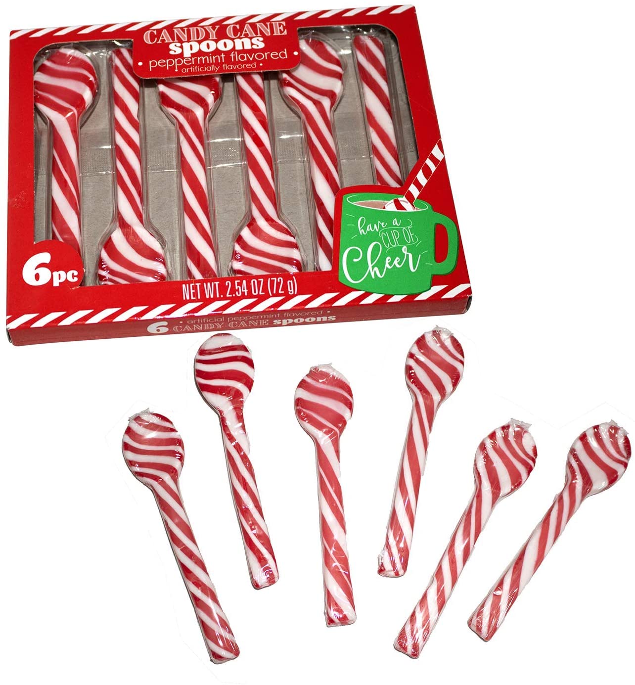 Candy cane spoons.