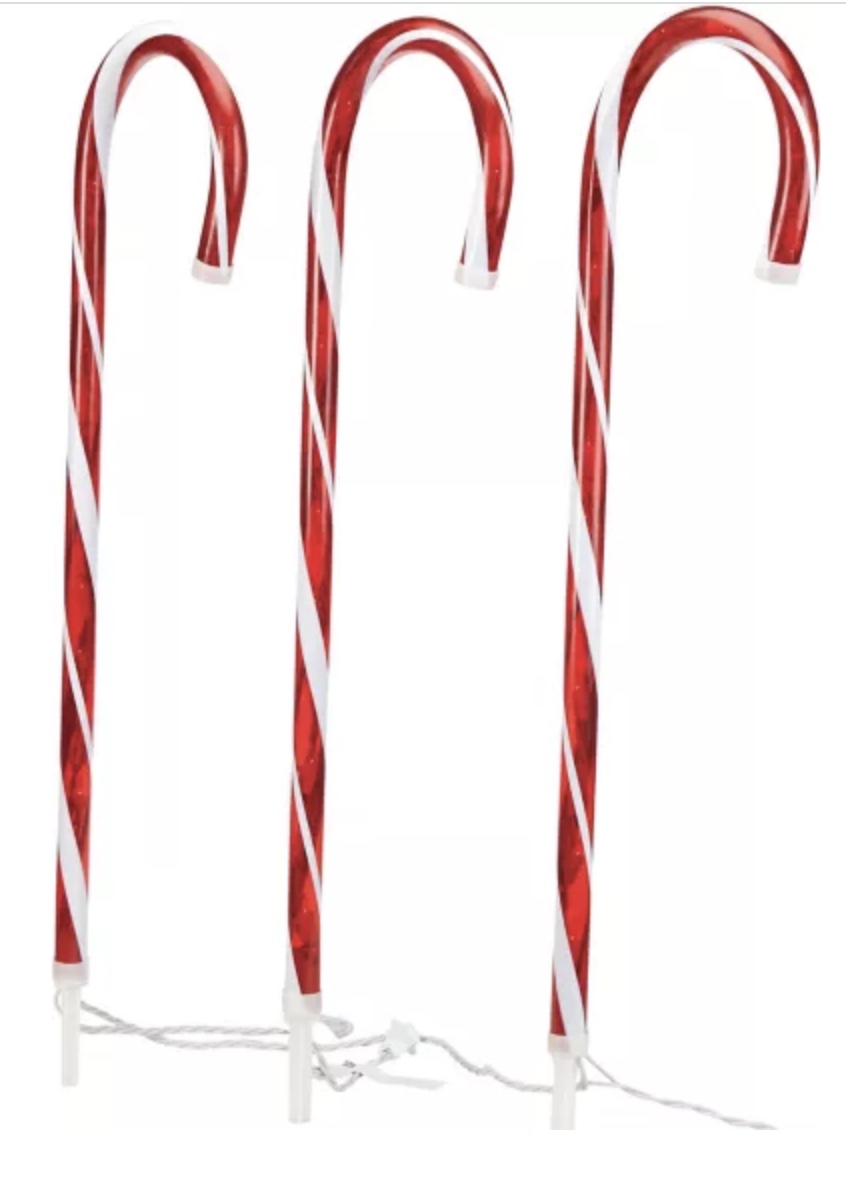 Candy cane stakes.