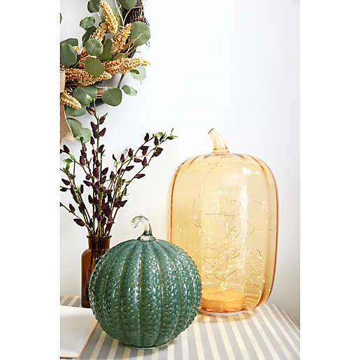 Glass pumpkins for LED lights.