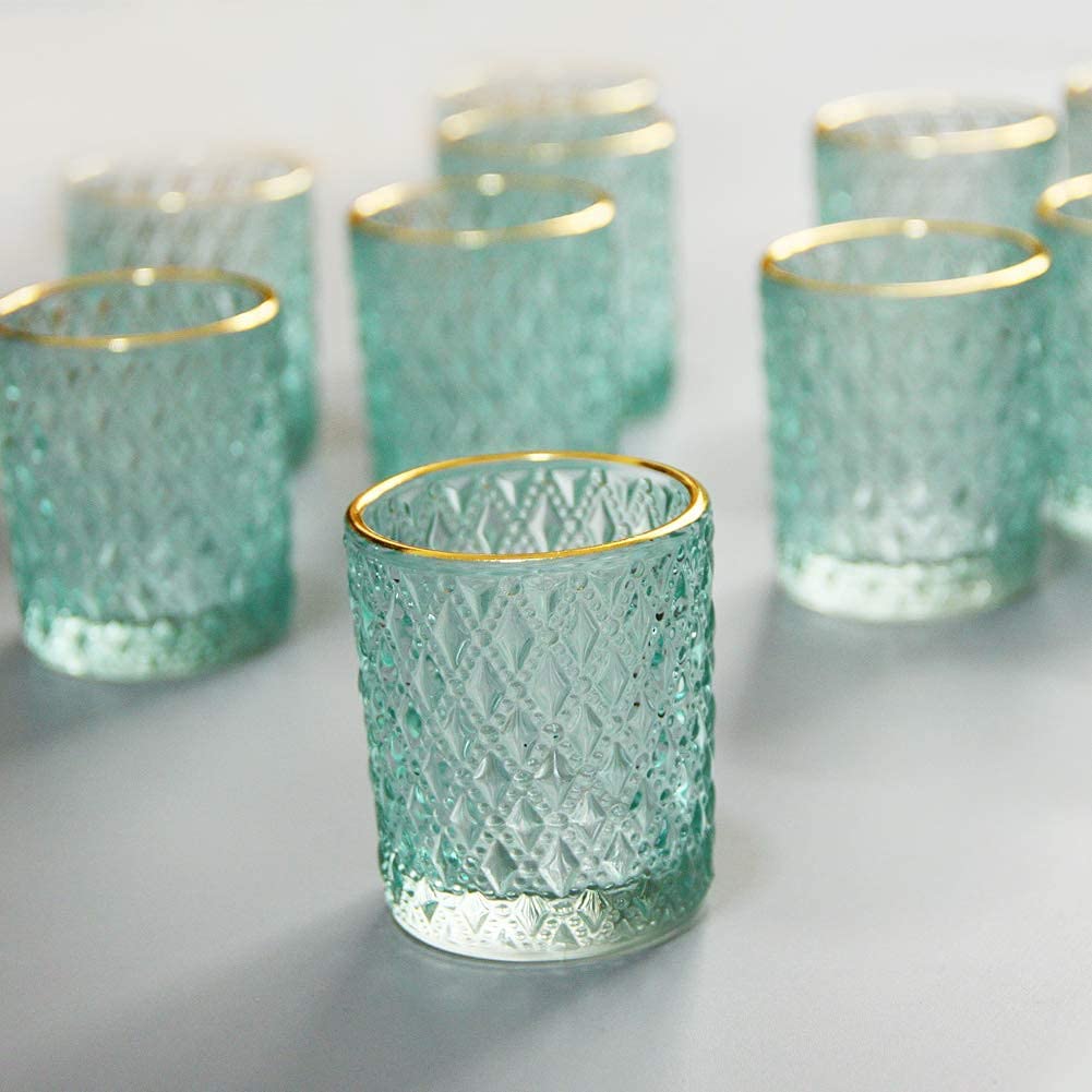 Glass votives holder set.