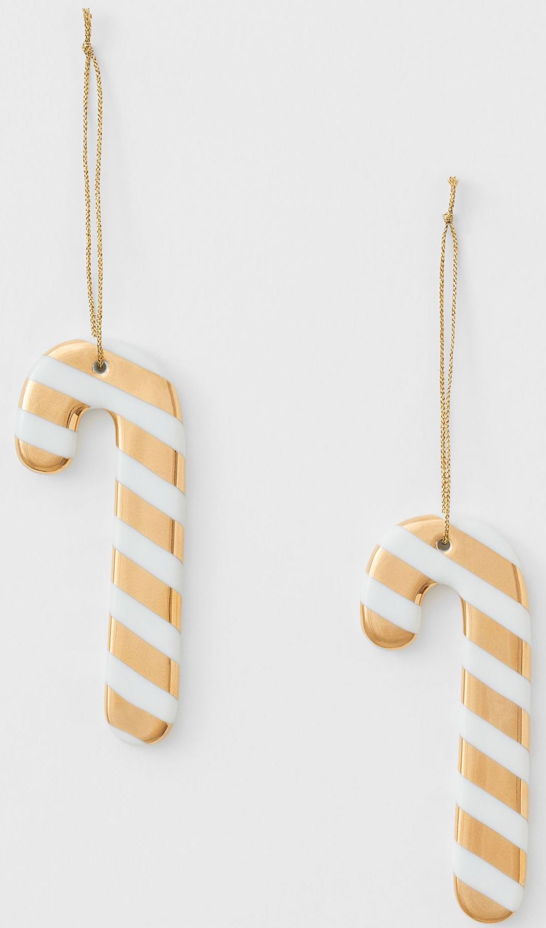 Gold candy canes. 