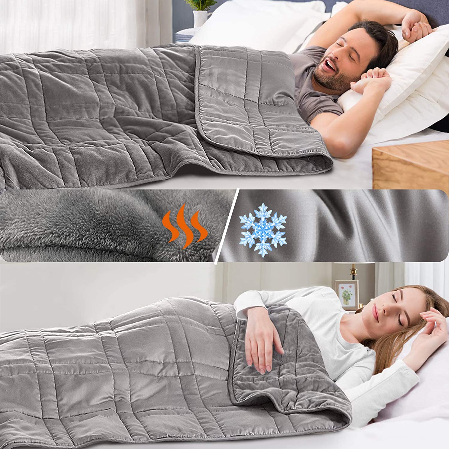 Weighted heated blanket