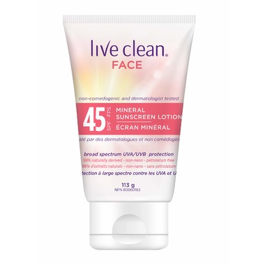 Live Clean sunscreen