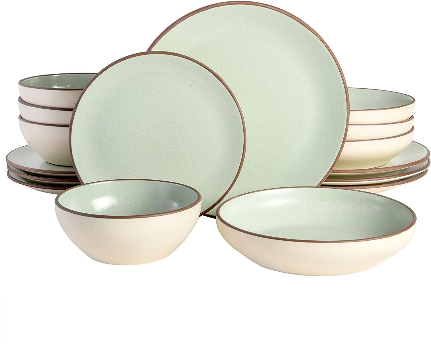 Mint terracotta plates.