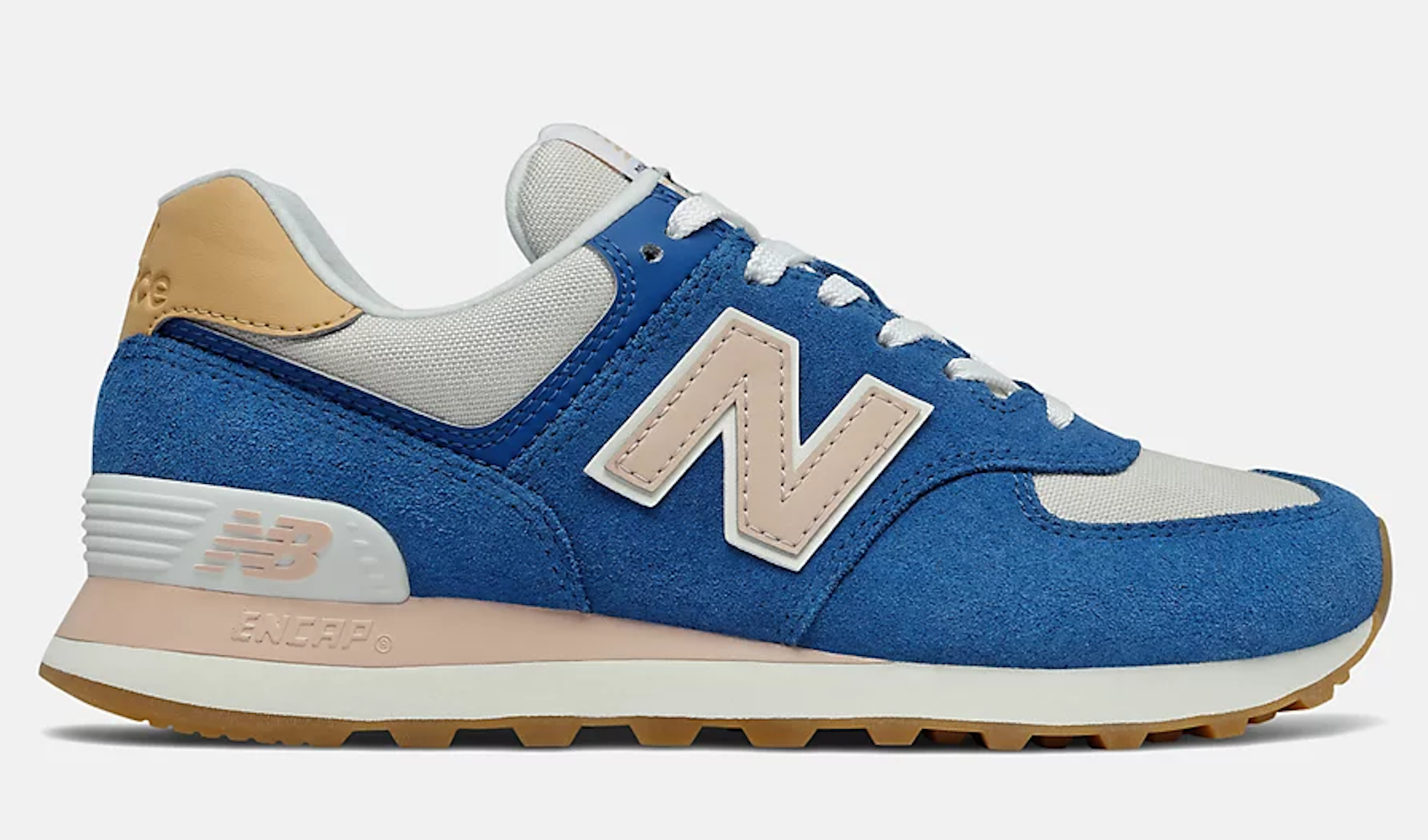 New Balance sneakers in blue.