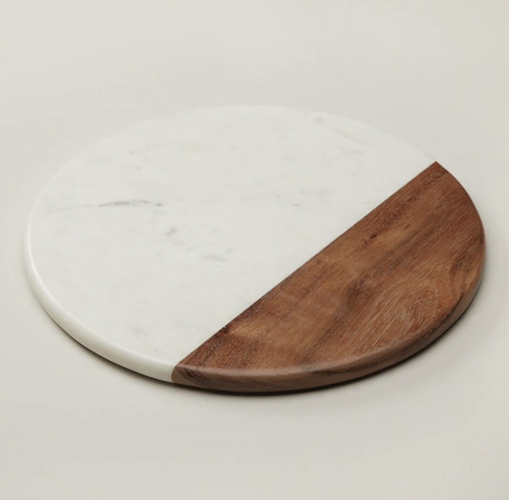 Marble and wood cutting board