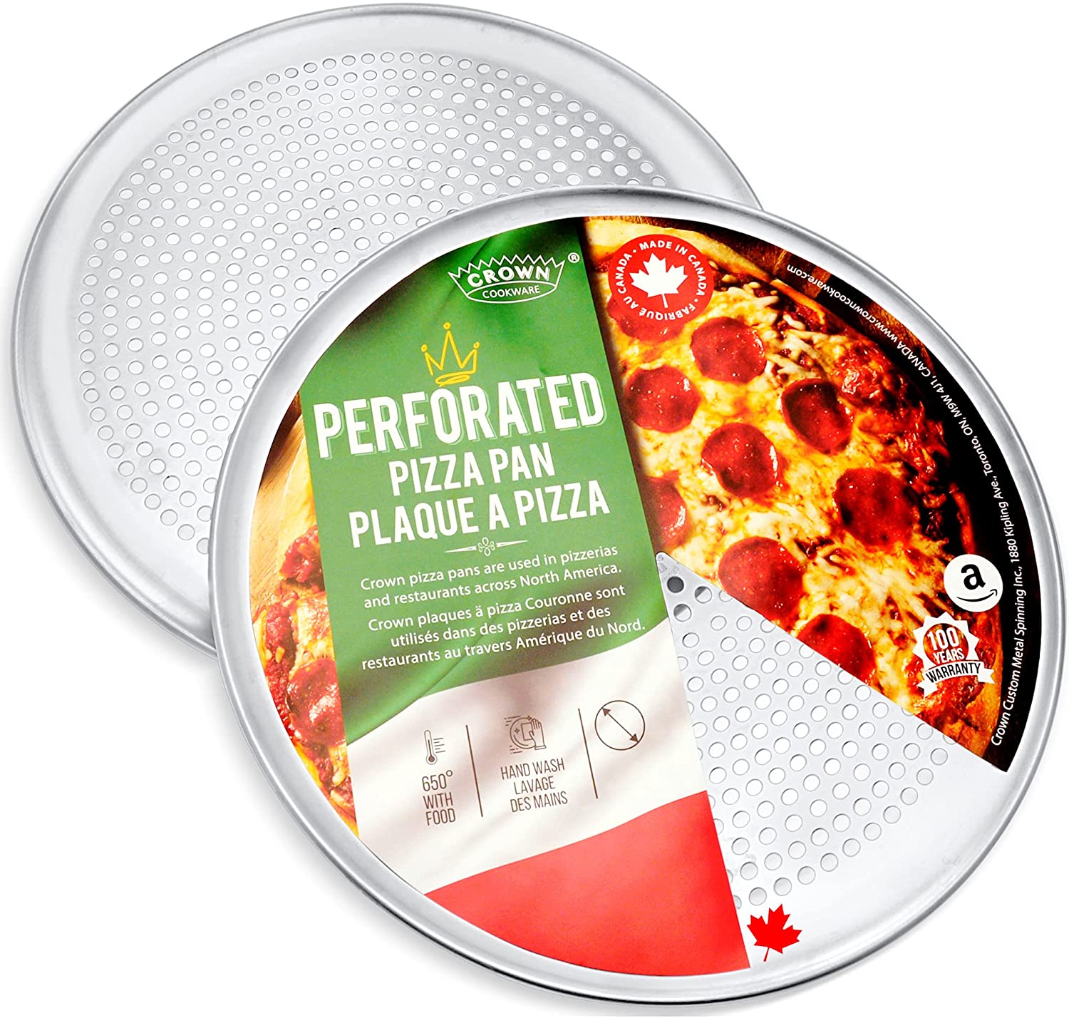 Perforated pizza pan.