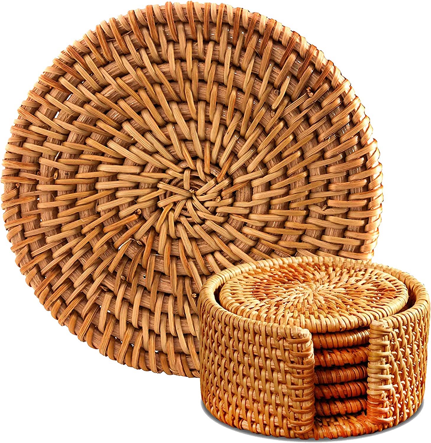 Rattan coasters