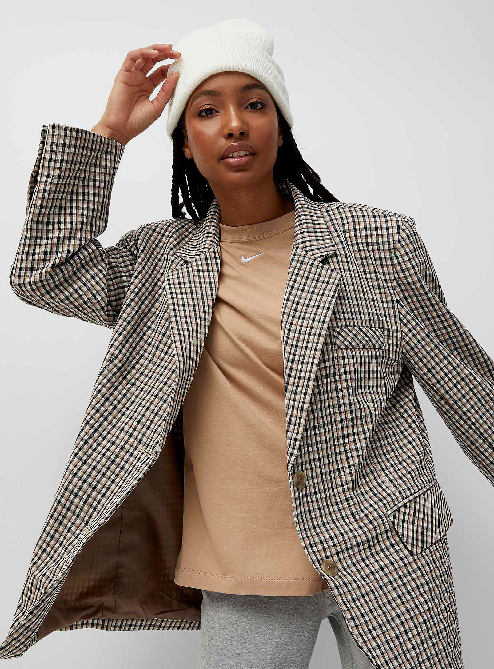 checkered blazer