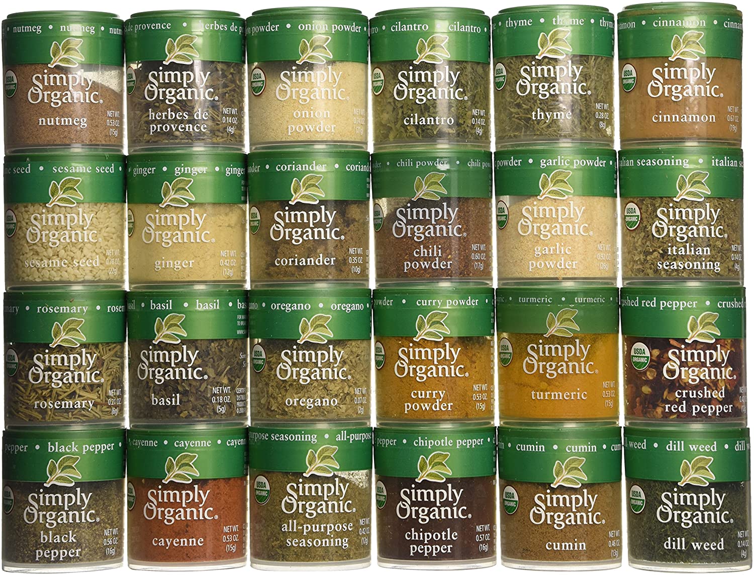 Simply Organic spice collection. 