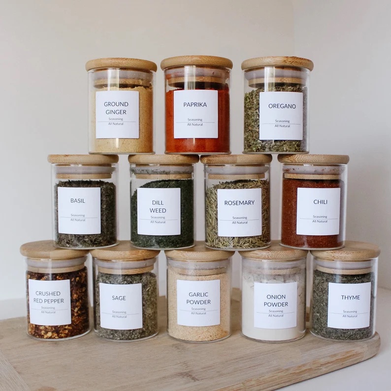 Custom Spice & Jar Labels