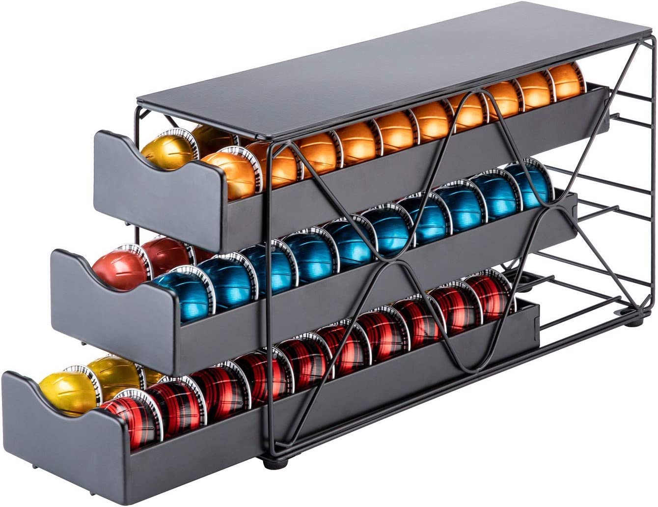 Tiered nespresso pod holder