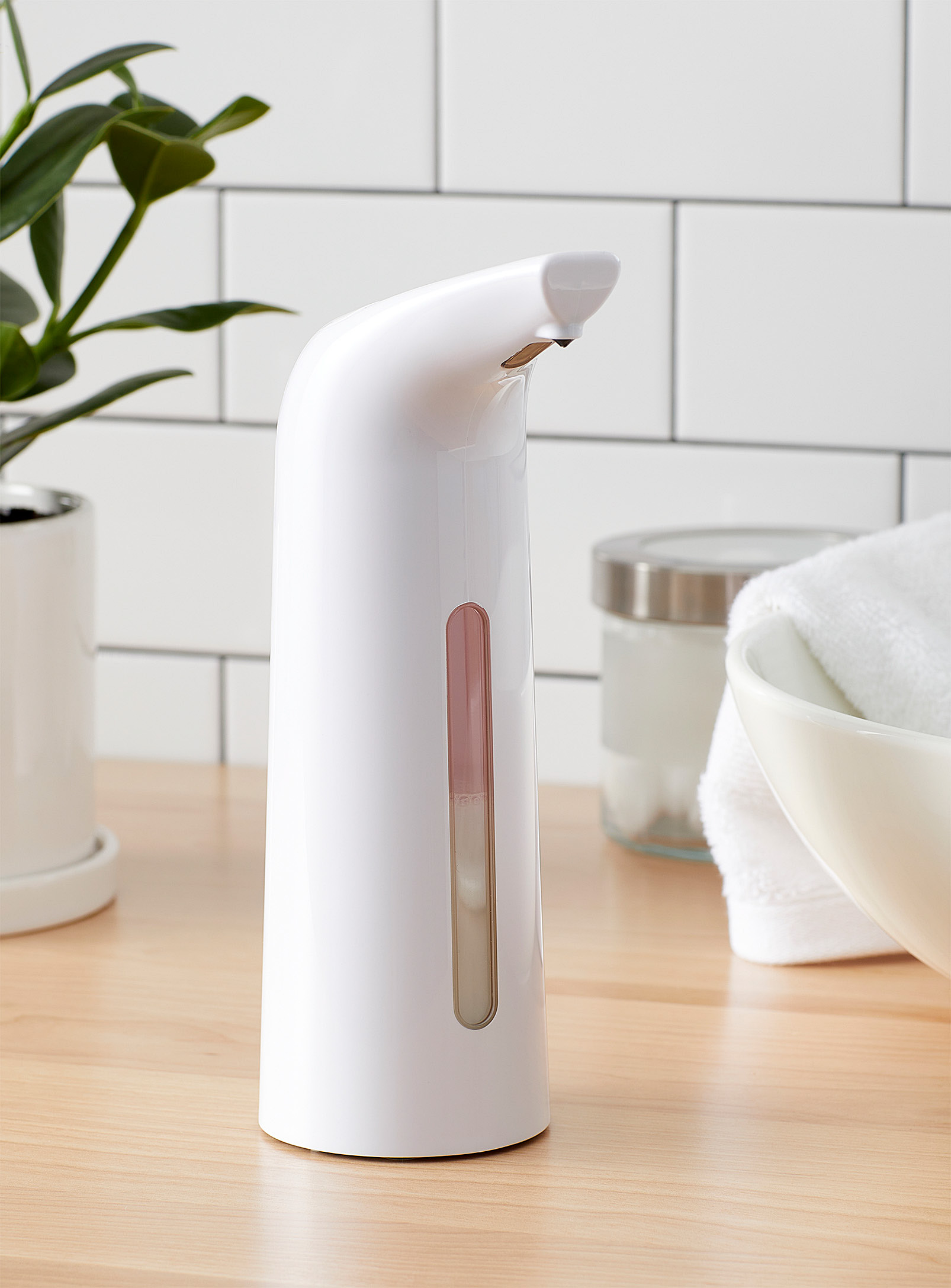 Simons touchless soap dispenser.