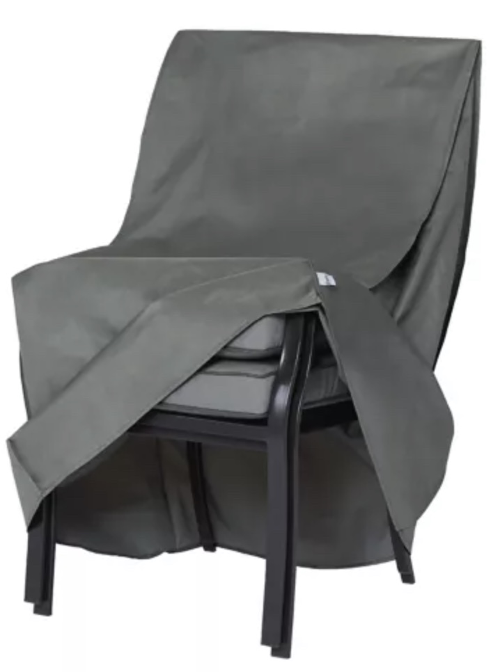 Stackable chair cover. 