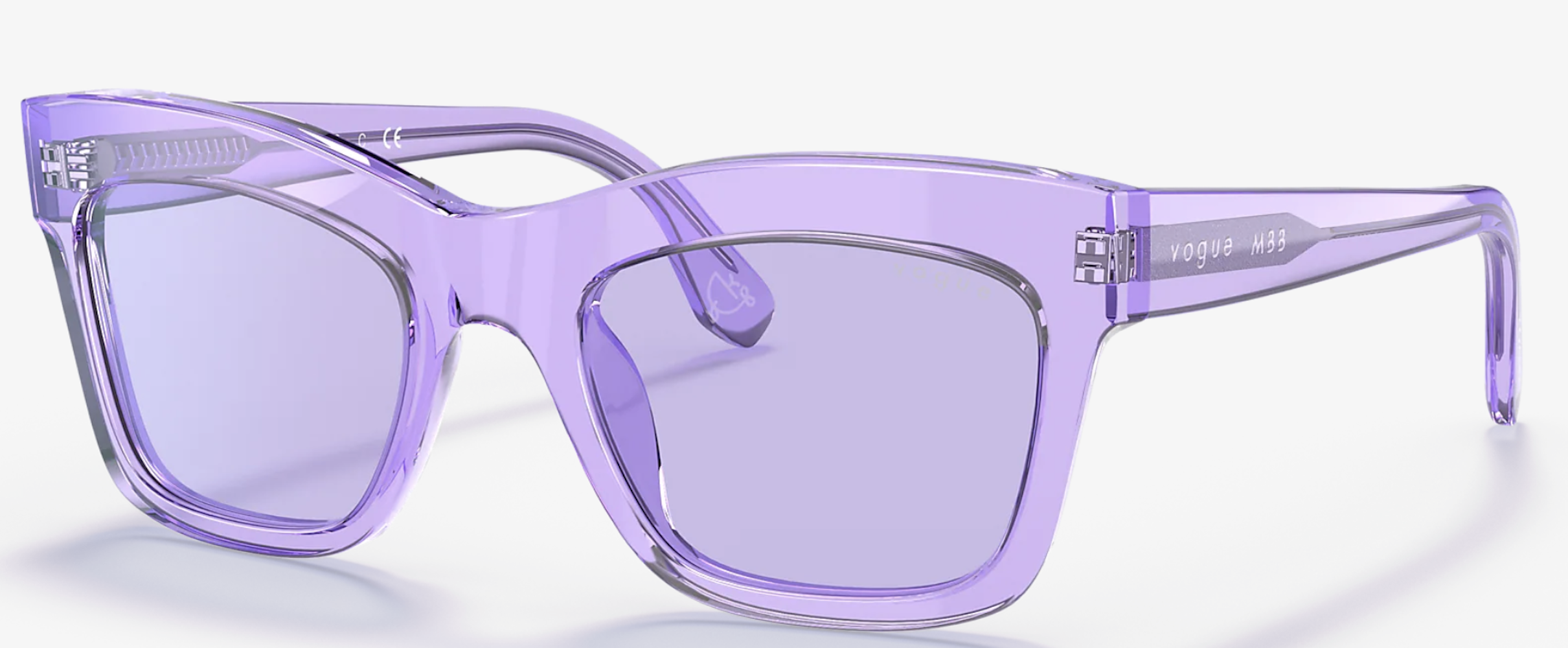 trendy purple sunglasses