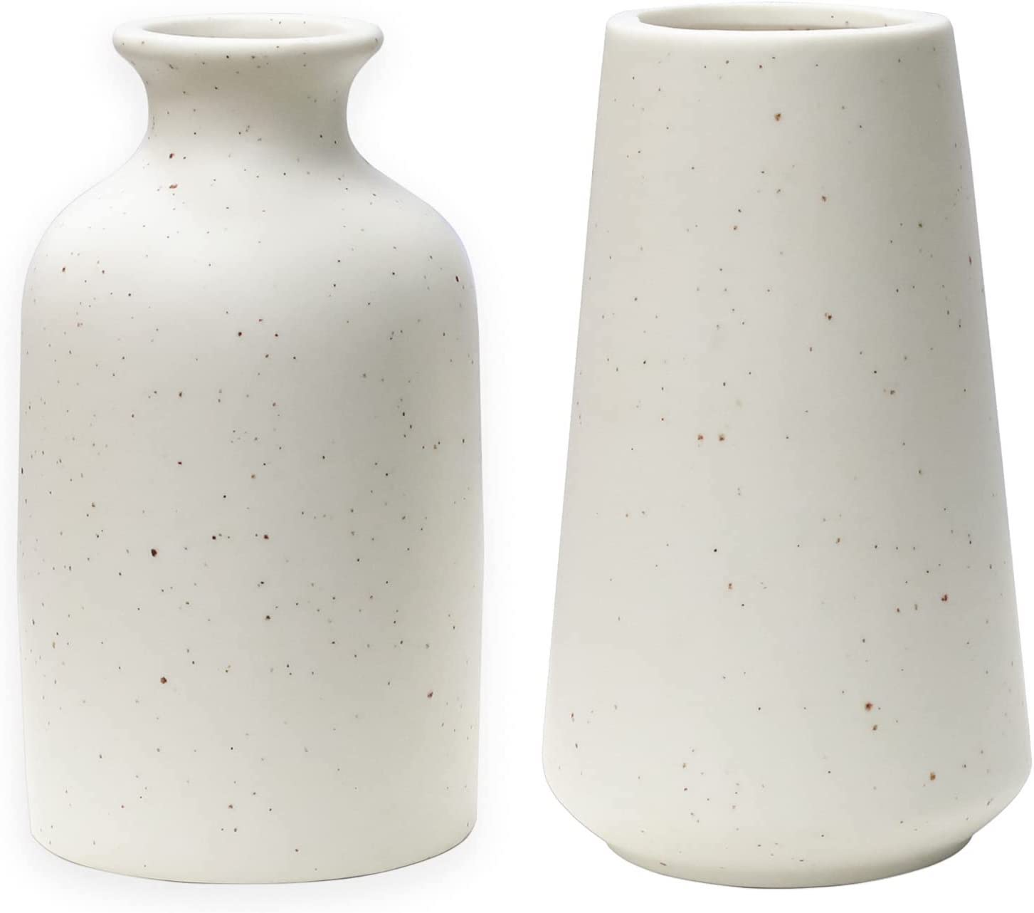 white vases