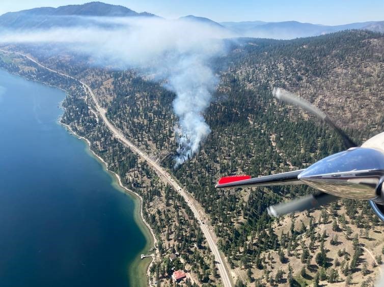 The fire as seen from above.