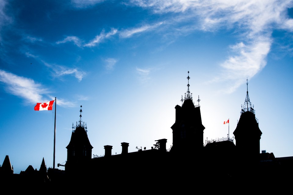 canadianflagbyparliamenthill