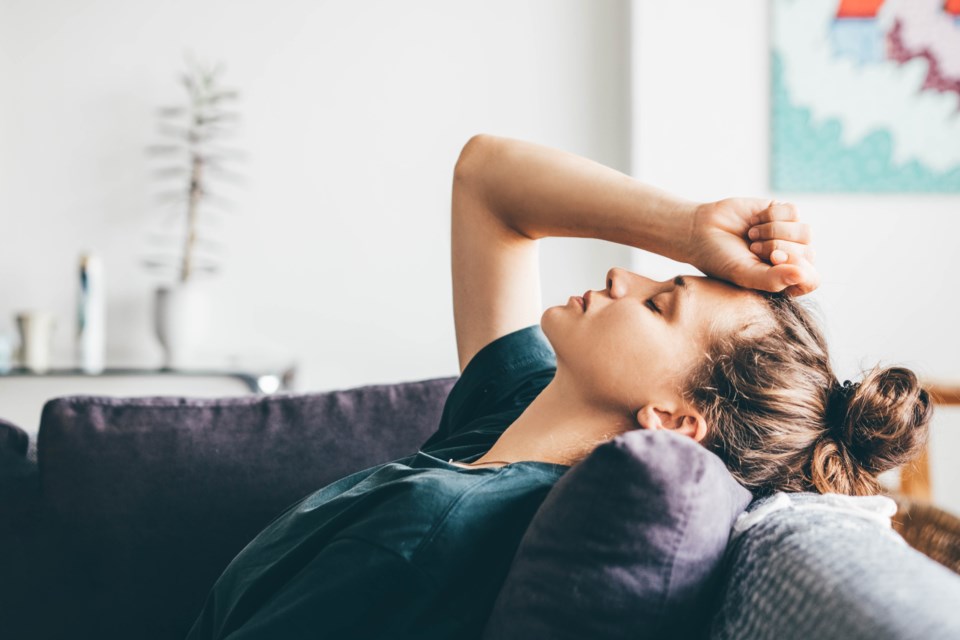 womanlayingonsofa