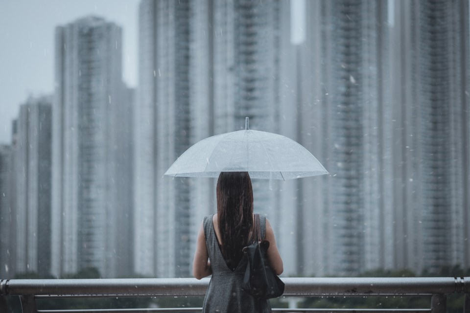 womanwithumbrellainrain