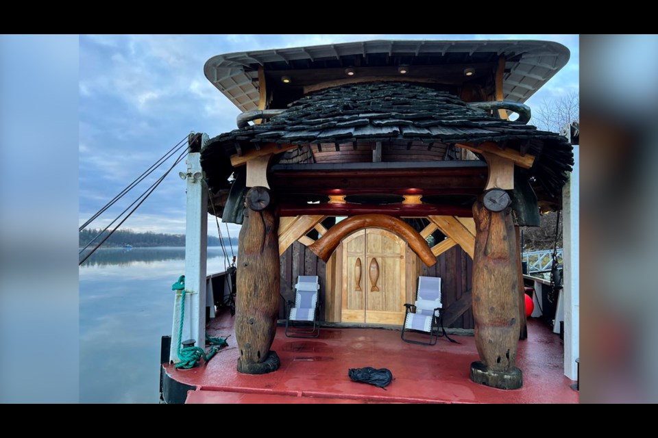 The house was built on a BC Ferries hull. 