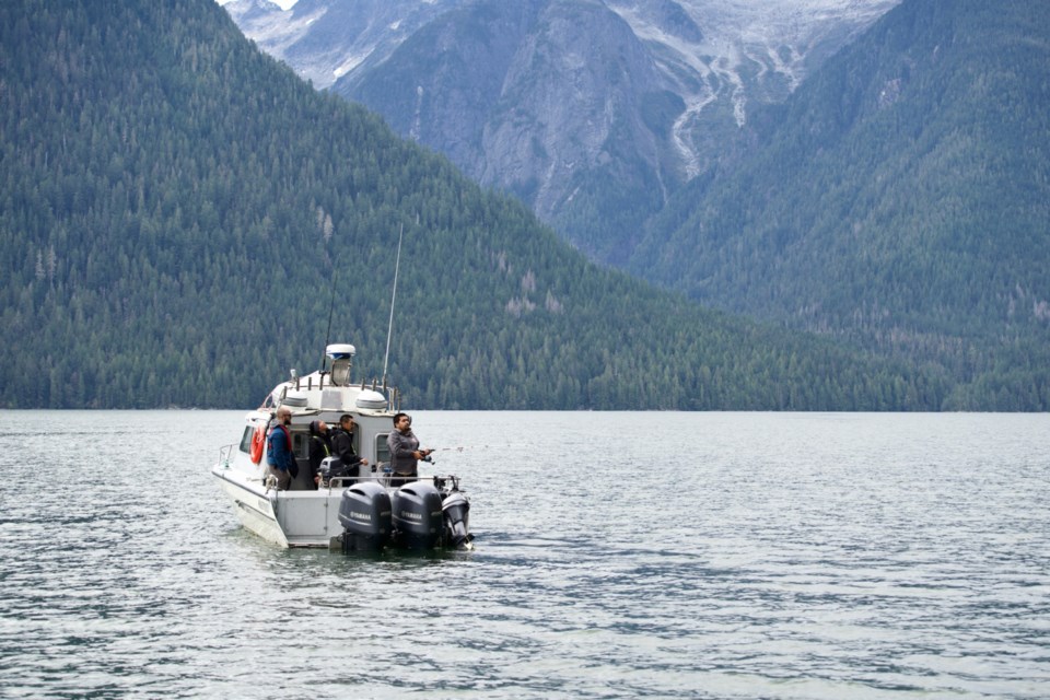 Indigenous guardians from СƵ and Nunavut out on the water in Bella Coola, СƵ 