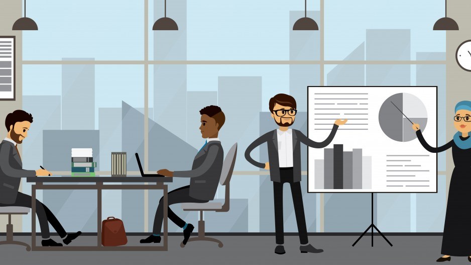 diverseofficeworkerscartoon