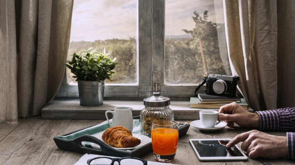 readingtabletbreakfastshutterstock