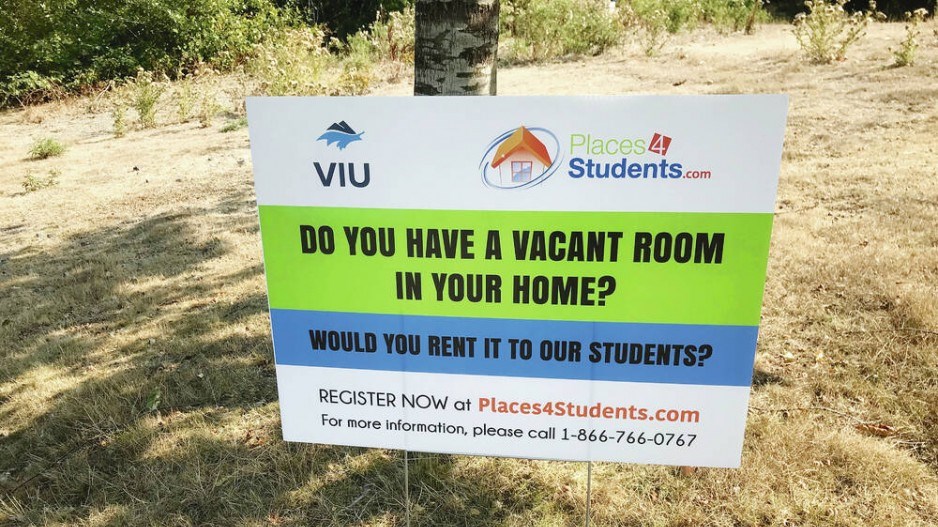 housingsigncreditvancouverislanduniversity