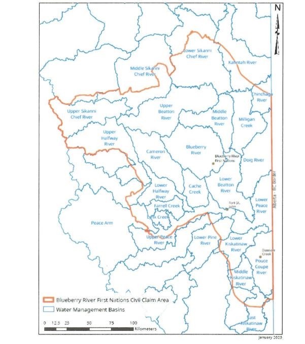 Blueberry river FN claim area