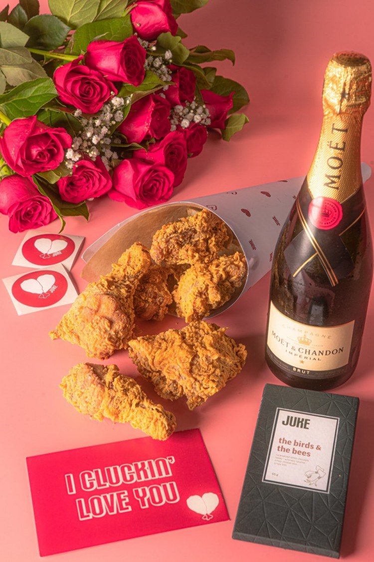 Nothing says 'I love you' like a fried chicken bouquet according to Juke. Juke Fried Chicken