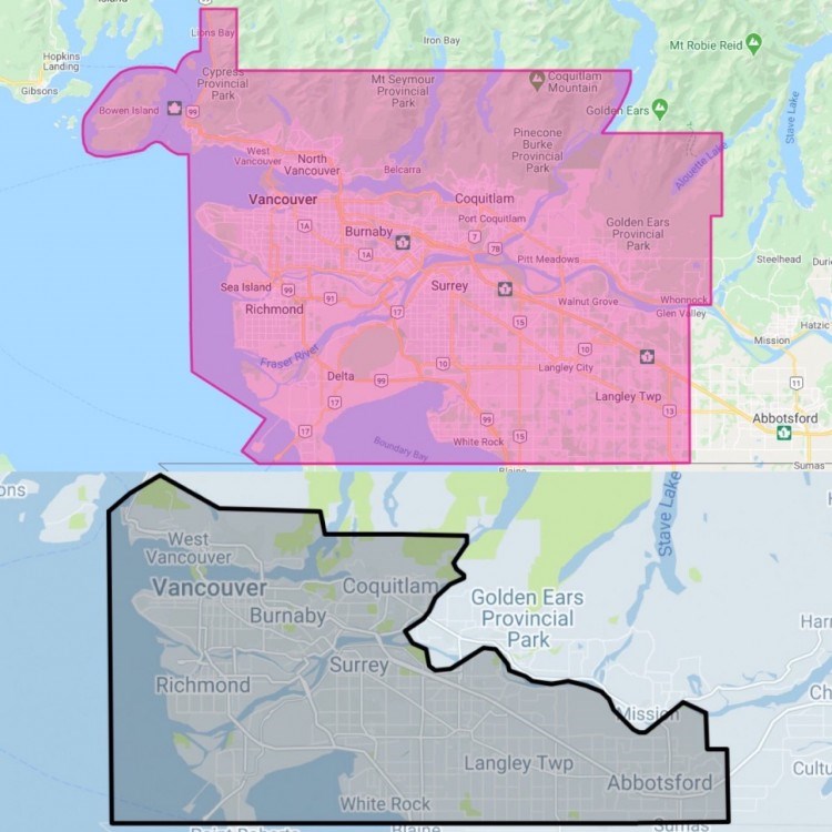 Lyft vs. Uber zones