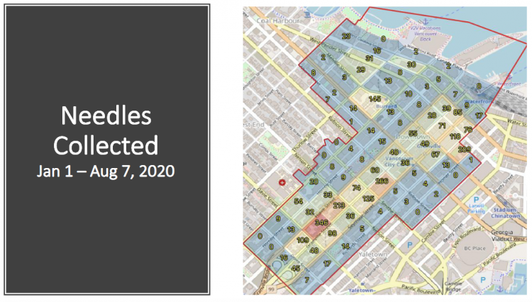 Needles map of Vancouver