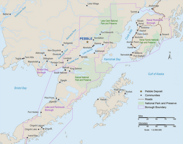 pebble mine map