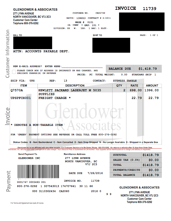 invoice