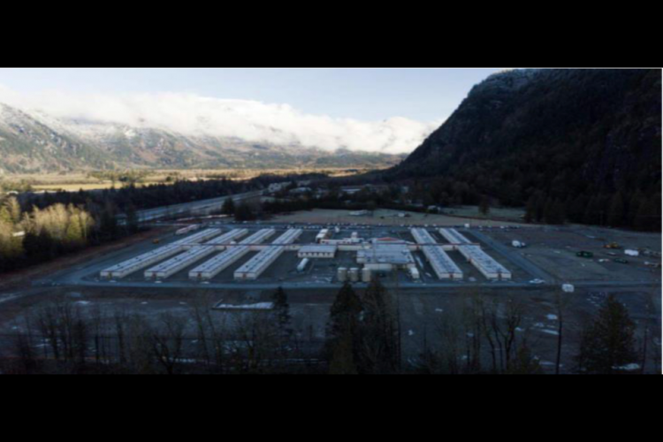Rendering of the proposed FortisBC work camp, slated to house 600 temporary workers at its peak. Courtesy FortisBC