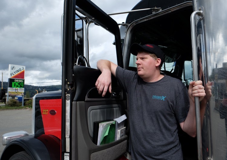 Bradbury works for Hardline Transport Solutions out of Moose Jaw, Sask. Photo Mike Howell