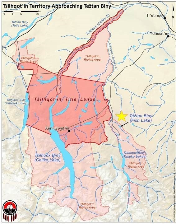 Tsilhqot'in territory map