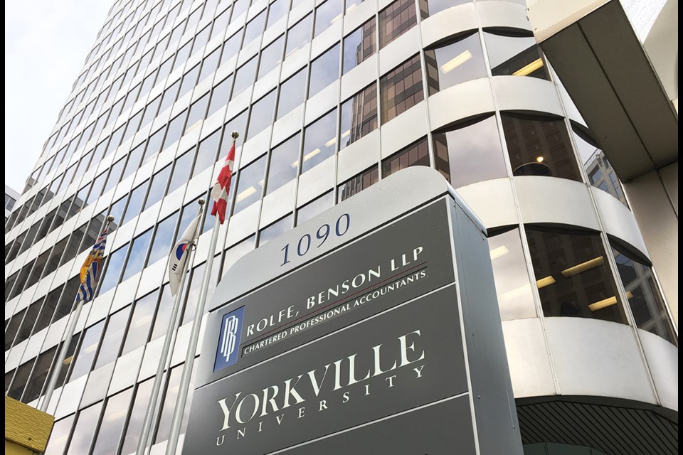 New Brunswick-based Yorkville University has opened its first physical campus in an office tower in downtown Vancouver.