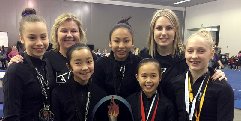 A handful of TAG Sport Centre gymnasts struck gold at the Spirit of the Flame competition in California last month.