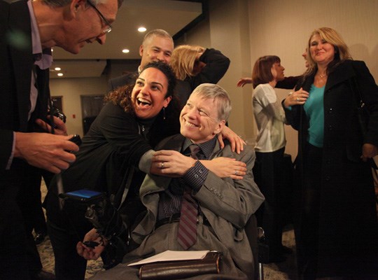 Sam Sullivan after winning the B.C. Liberal nomination for Vancouver-False Creek.