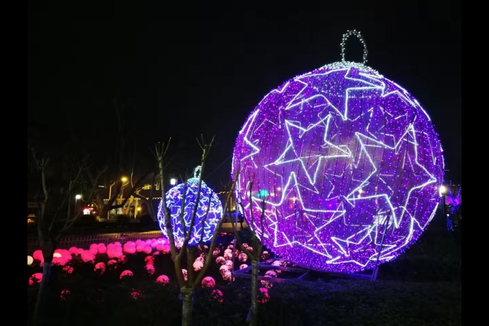 Light shows, such as this one in Korea, will feature at the newly-named Illumination Night Market on Vulcan Way.