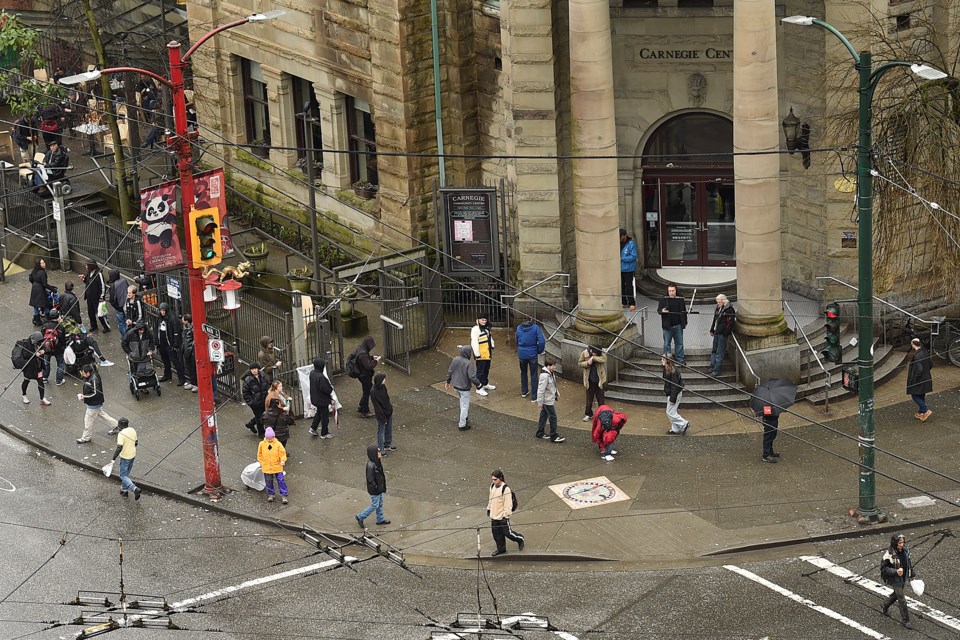 The corner of Main and Hastings in the Downtown Eastside has been home to drug dealers for years. Photo Dan Toulgoet