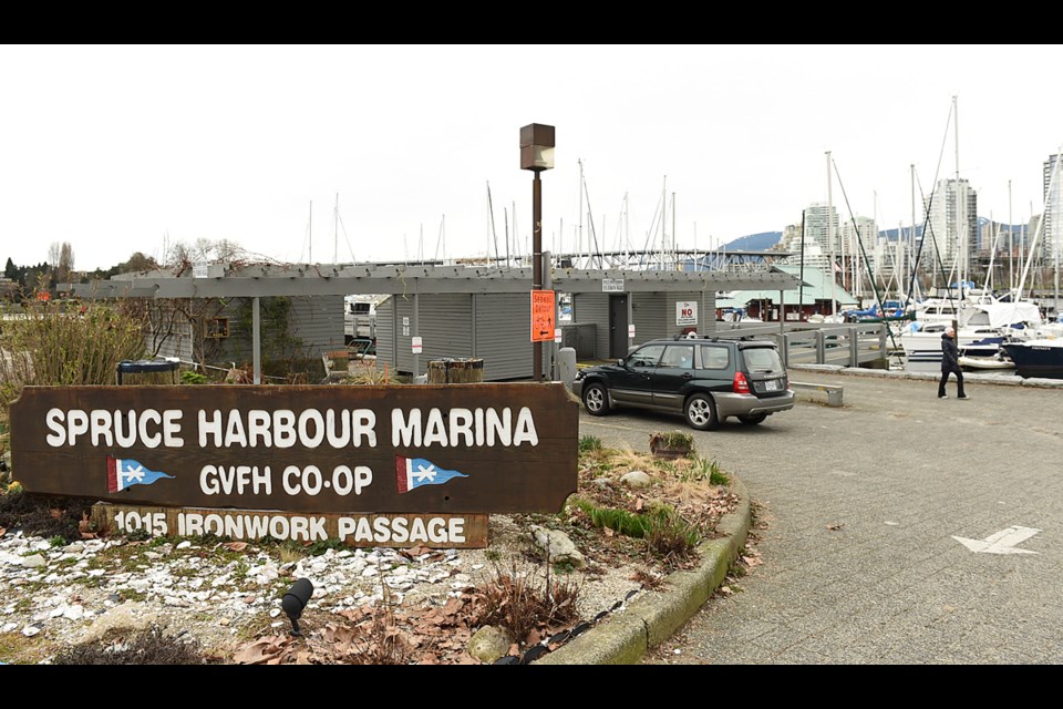 The City of Vancouver is proposing that a new public washroom be installed near the entrance to Spruce Harbour Marina in South False Creek.