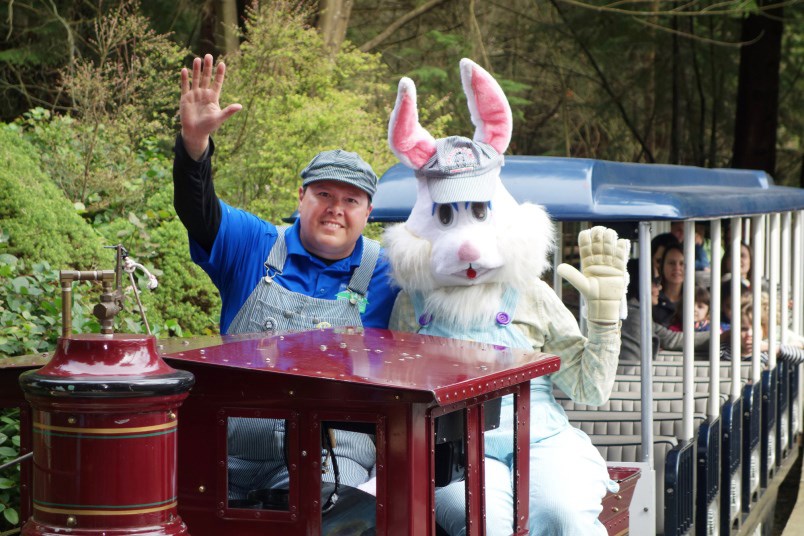 It's recommended you buy tickets in advance for Stanley Park's popular Easter train and egg hunt.