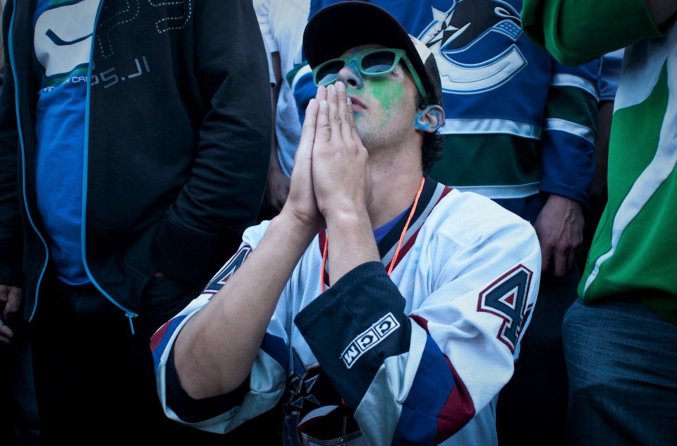 Praying Canucks Fan