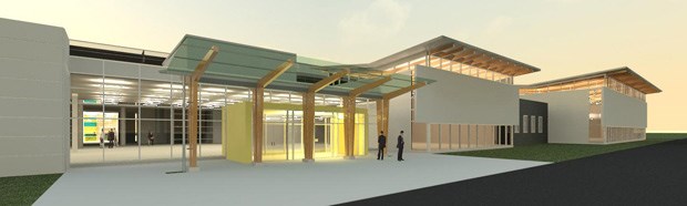 The new University Hill secondary school will house up to 800 students with "shell space" that can be converted into another 200 spaces if needed.